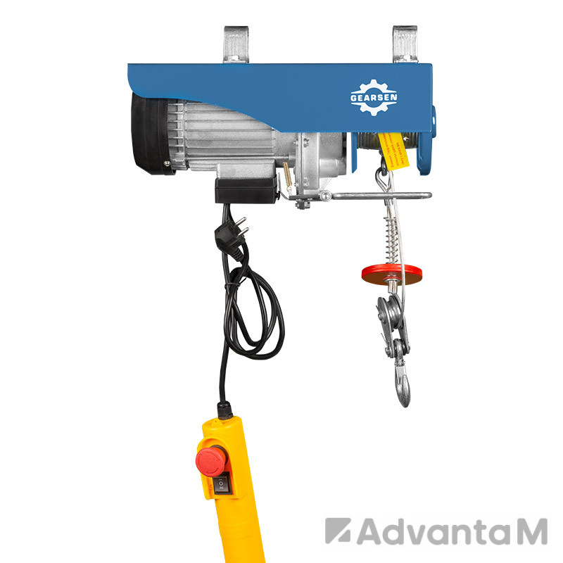 Мини электрическая таль стационарная 125/250кг, 12/6м GEARSEN PA 220В - 1