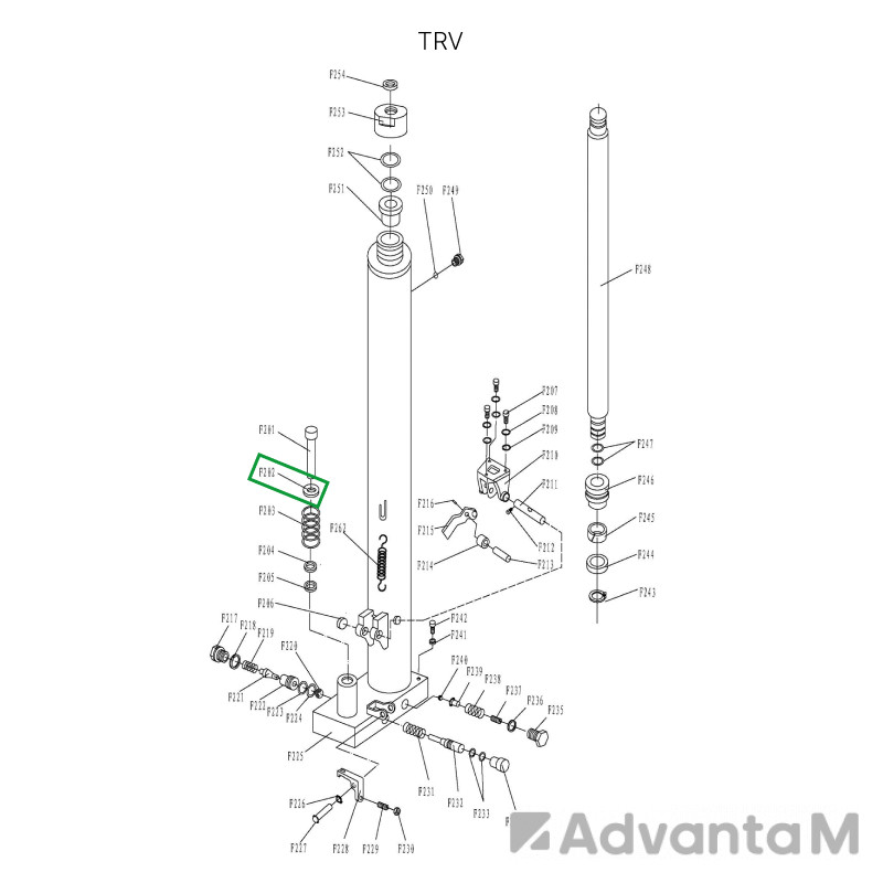Крышка пружины возвратной для TRV  - 1