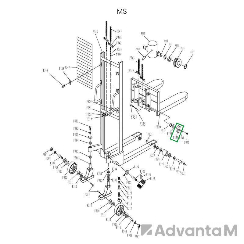 Ролик каретки для MS1516  - 1