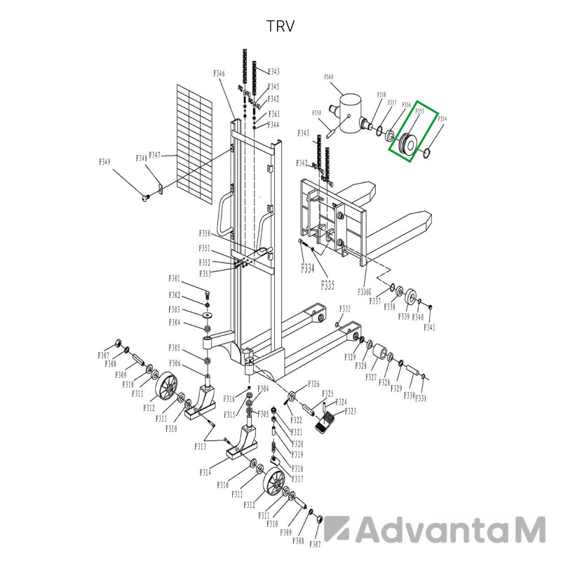 Ролик цепи для TRV  - 1