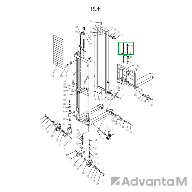 Цепь гидроузла  для RDF1016  - 1